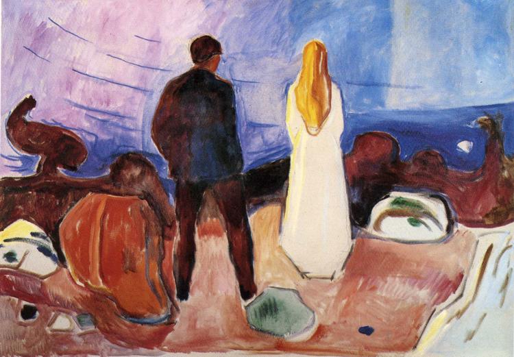 The Lonely Ones, 1935 - Edvard Munch Painting - Click Image to Close
